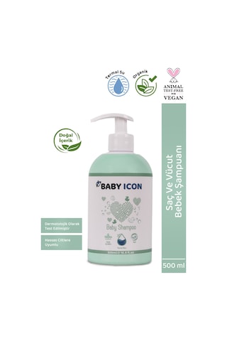 Baby Icon Organik Vegan Saç Ve Vücut Bebek Şampuanı