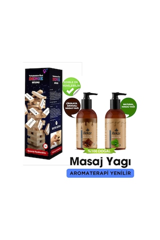 Rekze Yetişkinlere Özel Sex Oyunu Afrodizyak Etkili Çikolata Ve Doğal Masaj Yağı Seti No:1