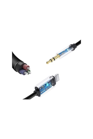 Tonex AX-02 Lightning to 3.5mm Audio AUX Ses Kablosu Siyah
