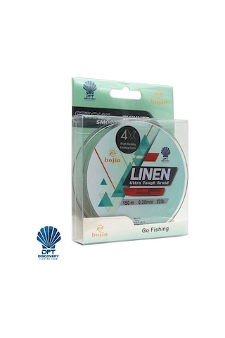 DFT Bojin 4X Linen İp Misina 0.20 mm 150 m Yeşil