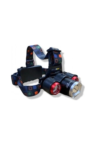 Üç Başlıklı Kafa Feneri Gold Orion OR-117 10W 3x T6 Led Siyah