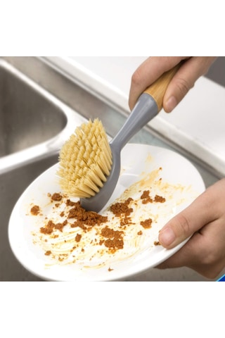 Reedark Ahşap Saplı Mutfak Temizlik Fırçası Seti 2 Adet - Sert Tüy Temizleyici, Tencere, Kase, Lavabo Ve Lavabolar İçin Uygun