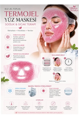 Milano Beautys Termojel Yüz Maskesi Sıcak Soğuk Kullanımlı Jel Maskesi
