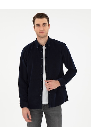Pierre Cardin Erkek Lacivert Gömlek Desenli 50292347-vr033 Lacivert