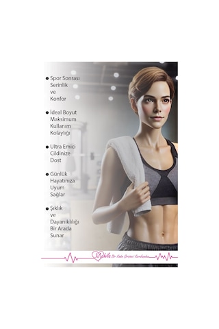 30x85cm Sporcu Havlusu Pamuklu, Anti Bakteriyel, Ter Emici Fitness Plates Boks Tenis Spor Havlusu Siyah