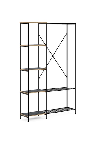 Çok Amaçlı Metal Ayaklı Raflı Dolap Ayakkabılık Füme 1372