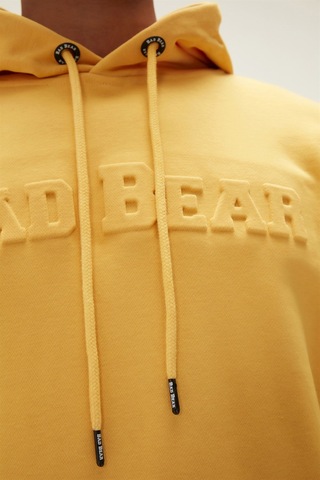 Bad Bear Pucker Bear Hoodie Erkek Sweatshirt-25267 Sarı