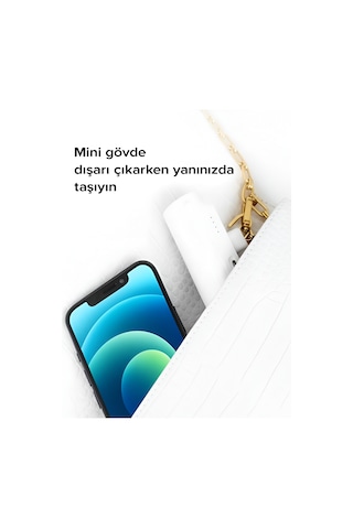Çelikwork PWQ93 5000 Mah Elektronik Taşınabilir Batarya Powerbank Beyaz