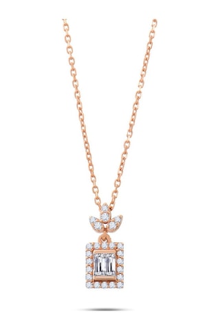0.30 Karat Baget Pırlanta Kolye 01419007