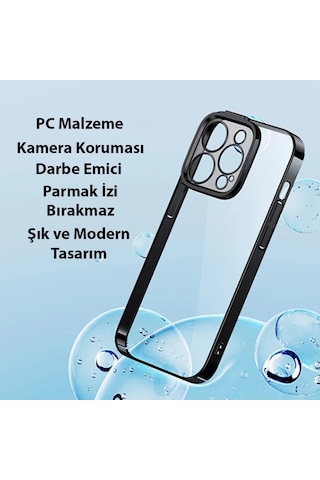 Baseus Glitter Apple iPhone Uyumlu 14 Pro 6.1 Renkli Kenar Silikon Kılıf + Tempered Ekran Koruyucu Set- 5775 95962659