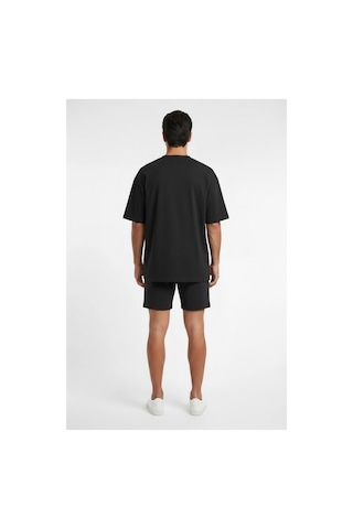 Lixa Basic Siyah Erkek Oversize T-shirt 141081