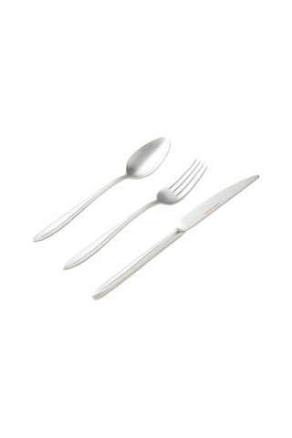 Mudo Home Essen 18 Parça Tatlı Çatal Kaşık Bıçak Seti Mat Gümüş