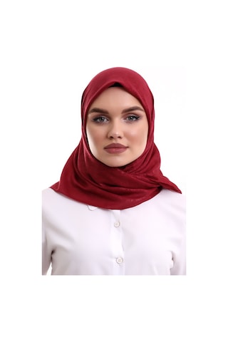 Kofra Desenli Baş Örtü - Kırmızı