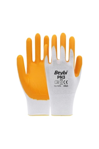 Polyester Örme Yarı Nitril Kaplı Iş Eldiveni 10 Beden 12 Çift Diğer