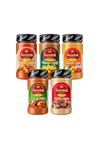 Karadağ Baharat Çeşni Ve Harç Seti 5 Li