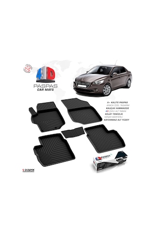 Peugeot 301 4d Havuzlu Paspas 2012-2017 A+kalite