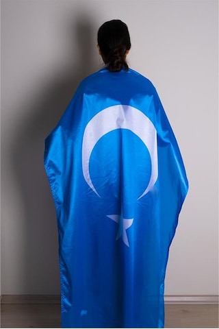 Doğu Türkistan Milli Gönder Bayrağı Raşel Kumaş Dijital Baskı 70x105 cm