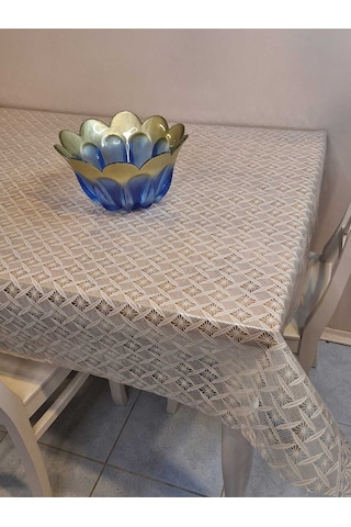 Ithal Pvc Muşamba - Desenli Silinebilir Masa Örtüsü 07iz08 Bej