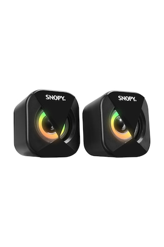 Snopy Sn-83u 2.0 Mini Led Işıklı 2wx2ch Siyah Usb Gaming Speaker Hoparlör Snopy