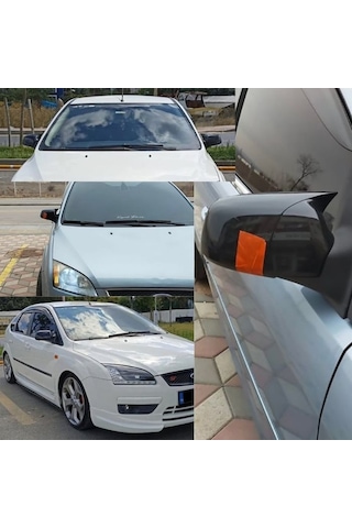 Ford Focus 2 2004 2005 2006 2007 2008 Uyumlu Araca Özel Yarasa Batman Piano Black Ayna Kapağı Takımı