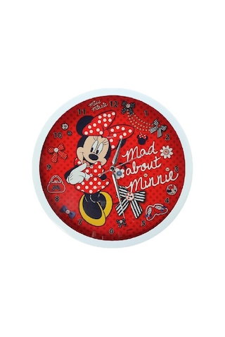 Ykc Minnie Mickey Mouse Çocuk Odası Duvar Saati-Lisanslı Çok Renkli