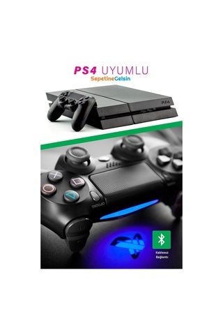 Sepetinegelsin Ps4 Uyumlu Kablosuz Oyun Kolu Gamepad Joystick