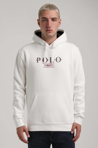 Kapüşonlu Ekru Slim Fit Full-zip Sweatshirt 24fwm64073 Ekru