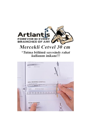 Cetvel Mercekli Plastik Şeffaf 1 Adet Okul Sınıf Öğrenci Büyüteçli Tutumu Kolay Cetvel 30 CM Şeffaf