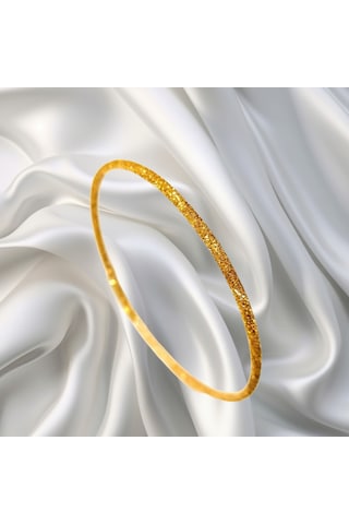 Leva Gold 22 Ayar Simli Düz Ajda Bilezik