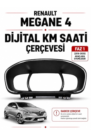 Renault Megane 4 Hayalet Kadran Çerçevesi 2016-2020 - Faz1 Renault Megane 4 Hayalet Kadran Çerçevesi 2016-2020 - Faz1