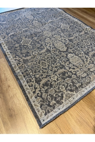Luxess Halı Alpaca 1190 Antrasit Eskitme Desenli Makine Halısı Antrasit Gri