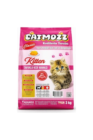 Catmozz Classic Tavuklu Yavru Kedi Maması 3 KG
