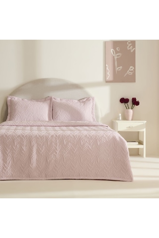 Karaca Home Hollie Çift Kişilik Yatak Örtüsü Pudra Pudra