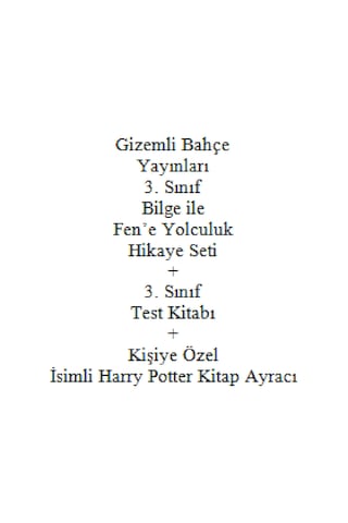 3. Sınıf Hikaye Kitabı Seti Gizemli Bahçe Yayınları Bilge ile Fen'e Yolculuk + 3. Sınıf Test Kitabı + Kişiye Özel İsimli Ayraç