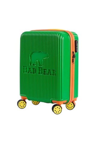 Bad Bear Logo Suitcase 23.01.80.003y Yeşil Kabin Küçük Boy Tekerlekli Abs Valiz 40 Lt. Yeşil