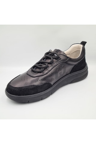 Greyder 34590 Siyah Hakiki Deri Kadın Günlük Casual Sneaker Siyah