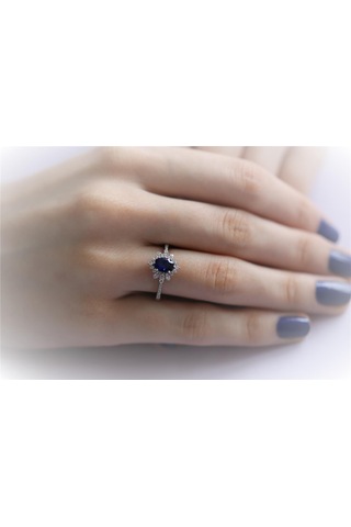 1,24 Karat Safir Pırlanta Yüzük-419