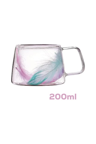 Perotti 16797 Double Feather Çift Cidarlı Kupa 2 Adet 200 Ml Şeffaf