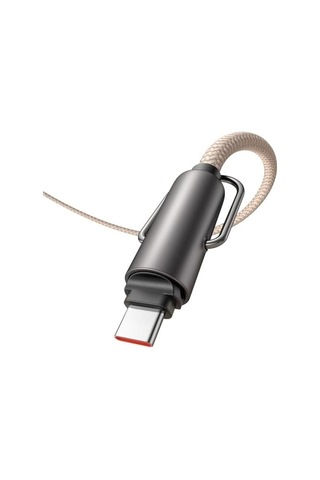 Ca-6831 Çok Işlevli Çapraz Boyun Askili Kablosu 1.2 M 60 W Type-c To Type-c Haki