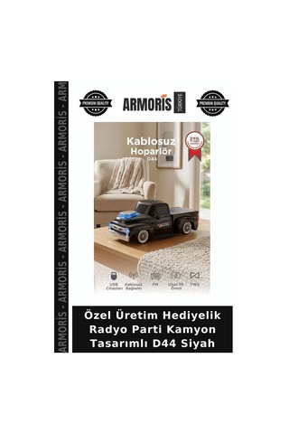 Özel Üretim Hediyelik Radyo Parti Kamyon Tasarımlı D44 Siyah