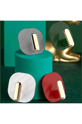 Buffer 2li Yapışkanlı Retro Askılık Dolap Kapak Kulpu Gri Pratik