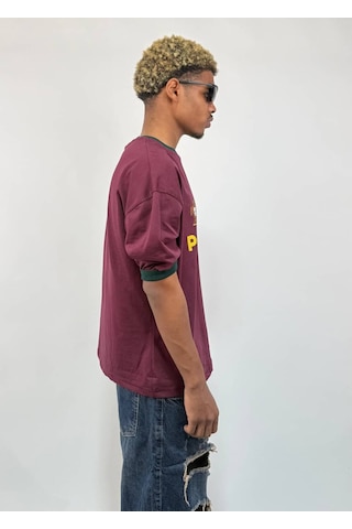 Zaee Football Culture Oversize Tişört Bordo