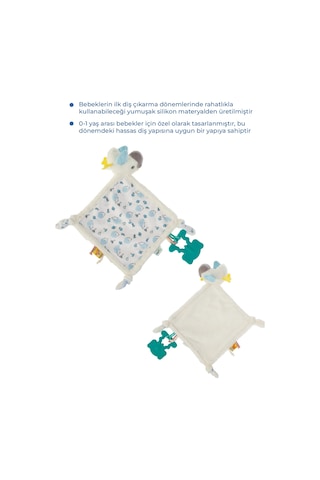 Babyjem 926 Birdy Diş Kaşıyıcılı + Silikon Emzik Uyku Arkadaşım Mavi