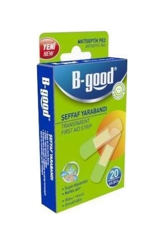 B-good Şeffaf Suya Dayanıklı Yara Bandı 20 Adet