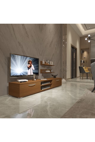 Decoraktiv Eko 4 Mdf Dvd Tv Ünitesi Tv Sehpası Ceviz