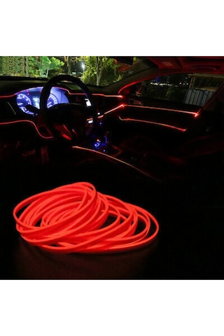 Neon Ip Kırmızı 5 Metre Torpido Şerit Ledi
