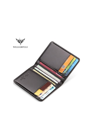 William Polo Italyan Malı Hakiki Deri Kısa Erkek Cüzdan Kartlık