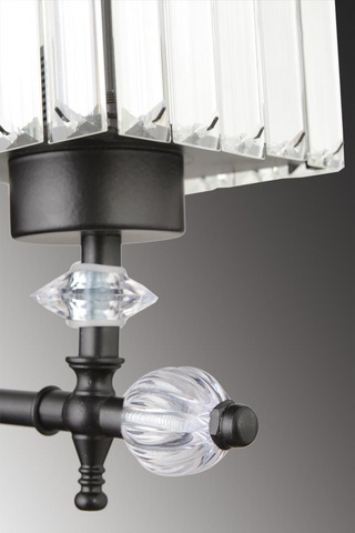 İstanbul Avize Cabo Tekli Siyah K-10 Kristal Taşlı Aplik Siyah