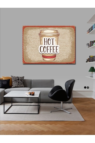 Kanvas Tablo Sıcak Kahve Posteri 100cmx140cm