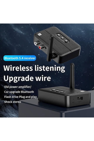 Lexroo Kuzey's Store Aux & Rca Bağlantı,nfc Bluetooth 5.4 Ses Alıcısı Type-c Güç